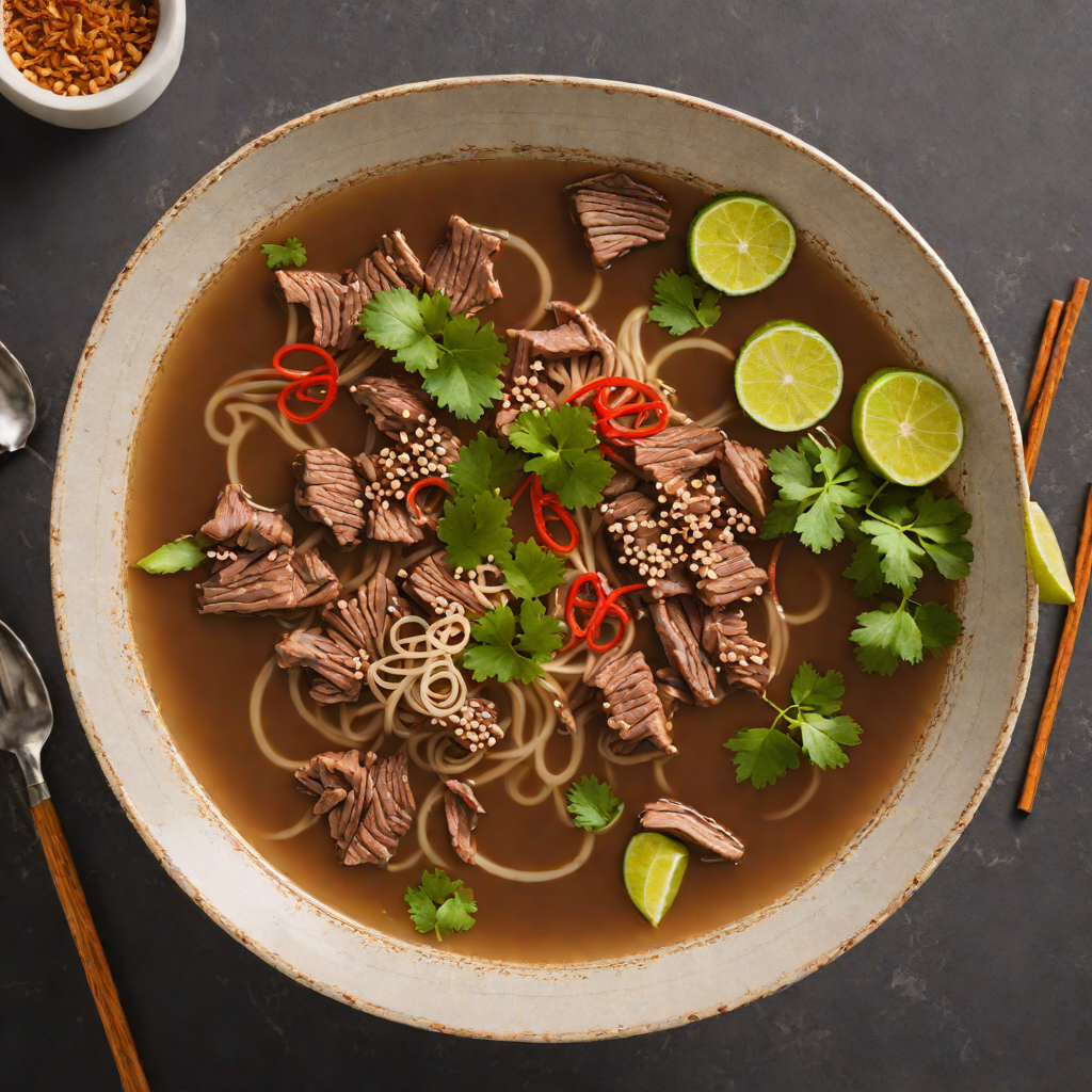 Slow-Simmered Beef Pho with Star Anise and Clove Broth