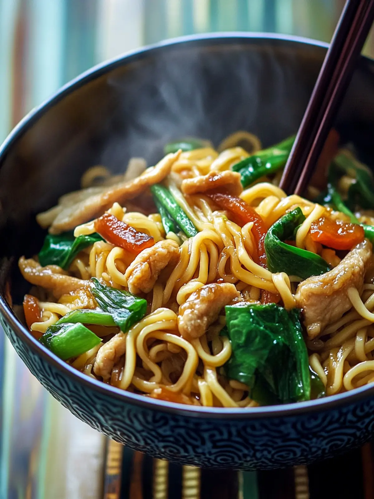 Shanghai Stir-Fried Noodles with Soy-Braised Mushrooms