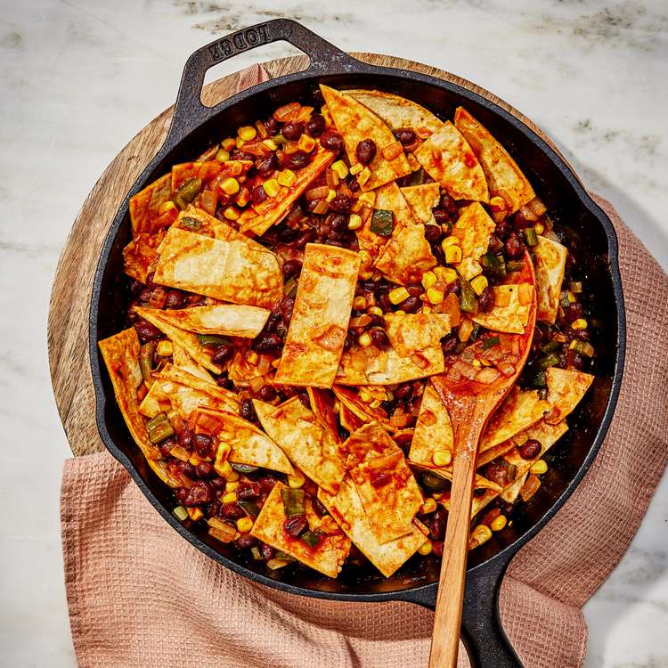 Stovetop Chicken Enchilada Skillet with Black Beans