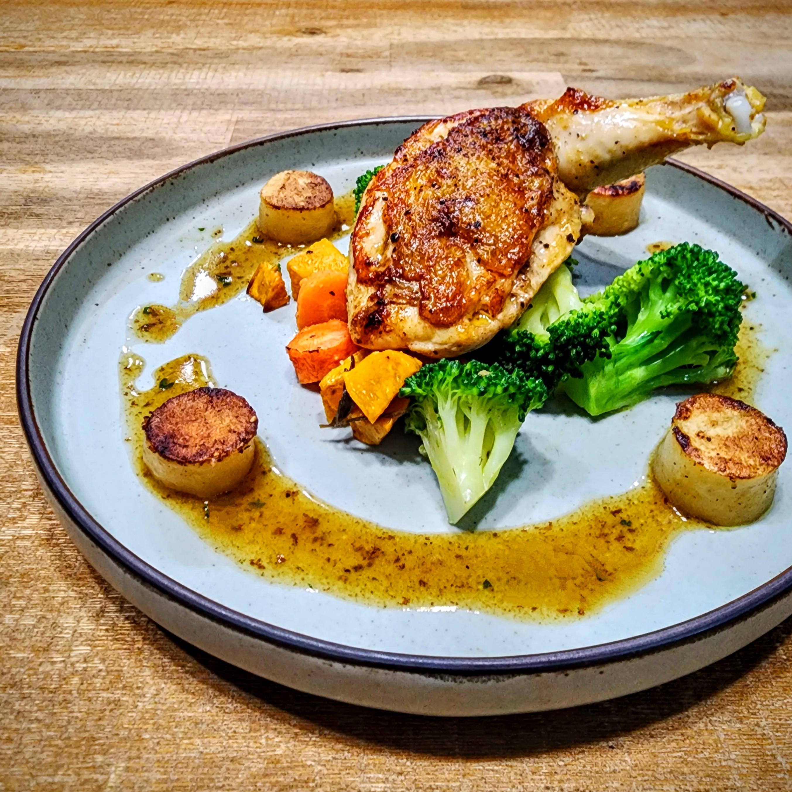Pan-Seared Ranch Chicken with Roasted Broccoli