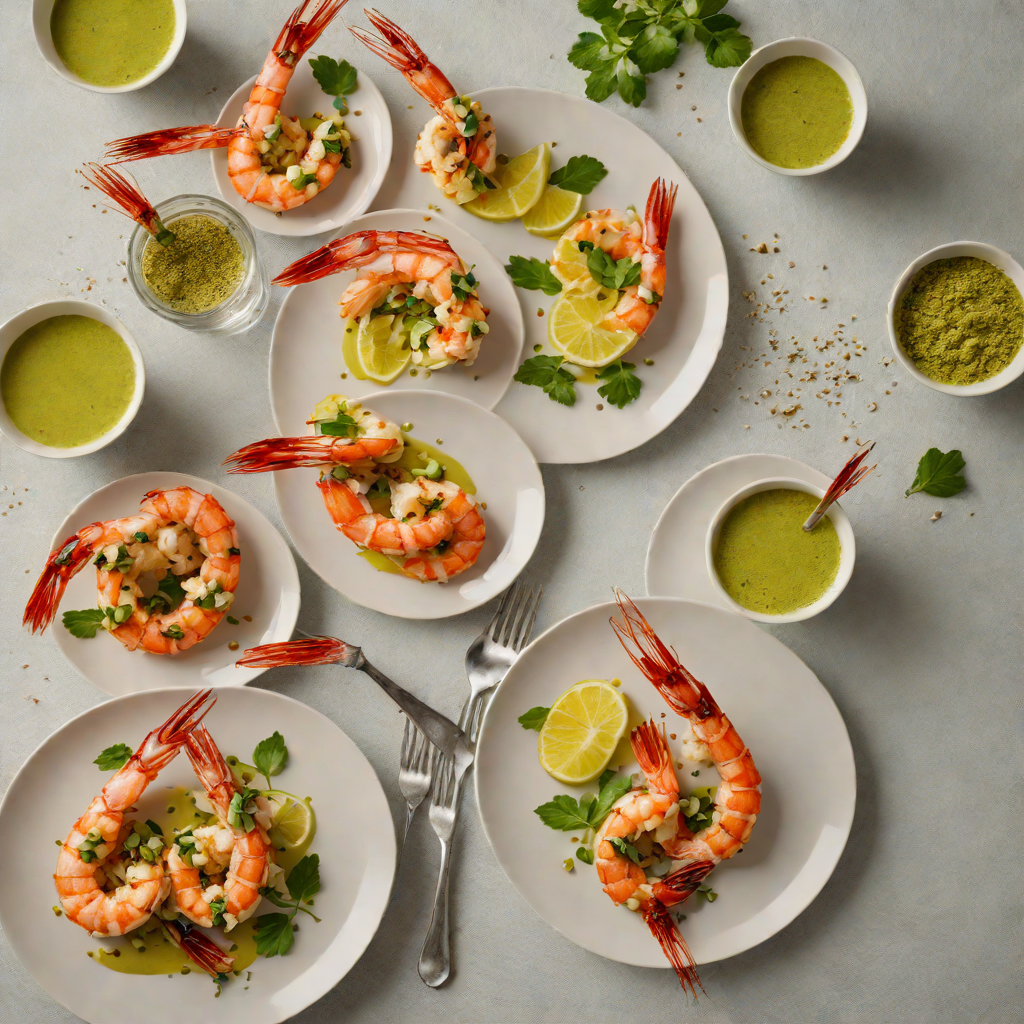 Grilled Prawn Cocktails with Chilli Mayo and Pistachio Dukkah