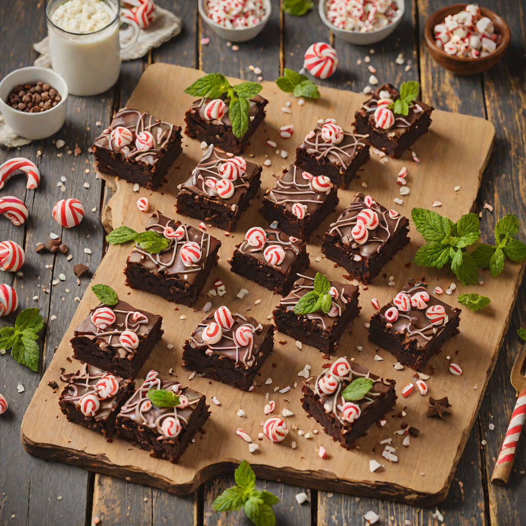 Fudgy Peppermint Bark Brownies
