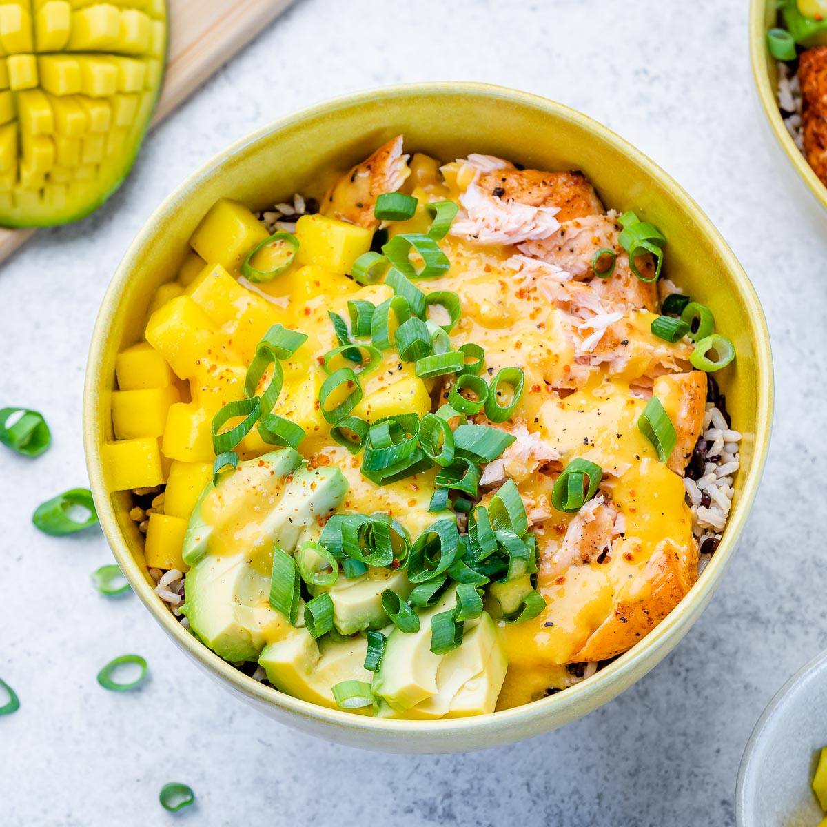 Zesty Mango-Ginger Salmon Bowls