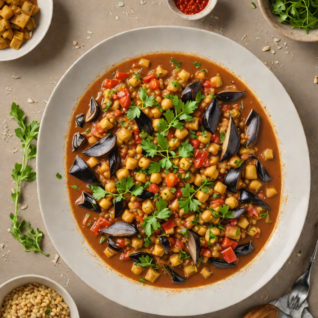 Northern Mediterranean Chickpea and Eggplant Stew