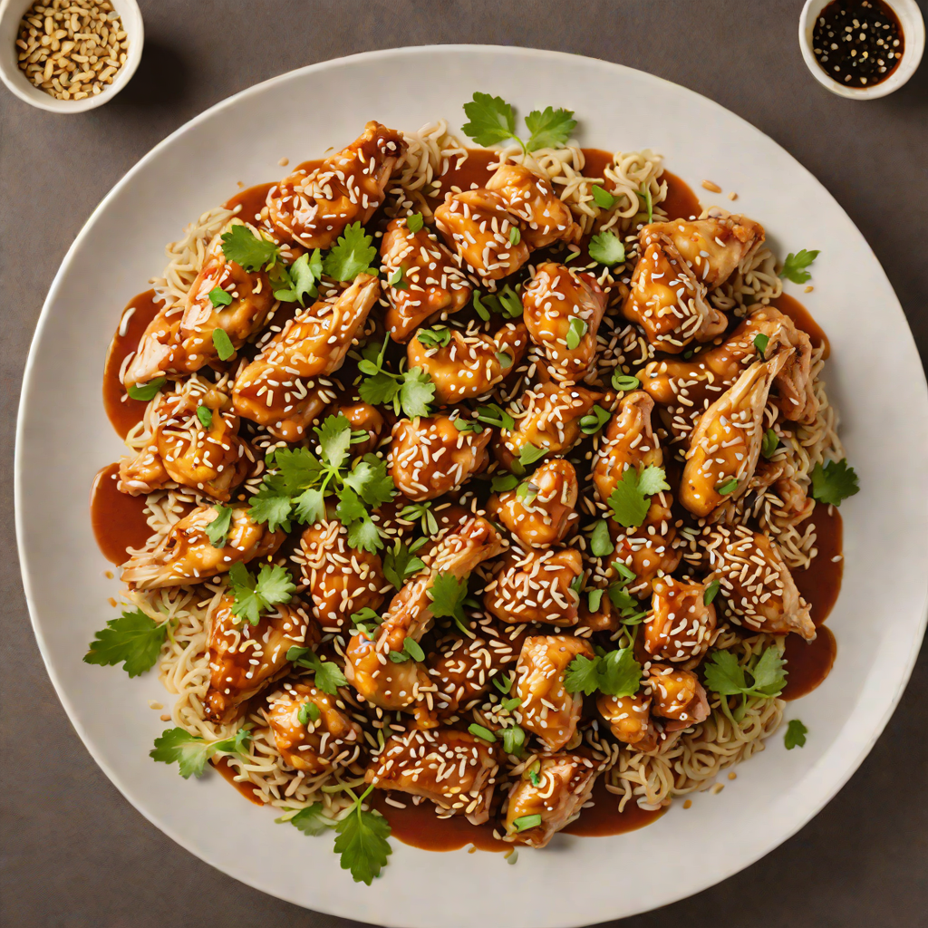 Sautéed Chicken with Spicy Garlic Sauce and Toasted Sesame