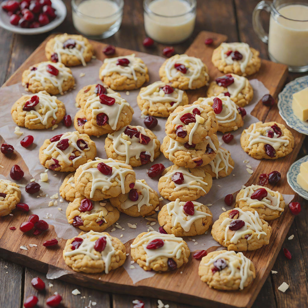 Arendelle Frosted White Chocolate and Cranberry Cookies