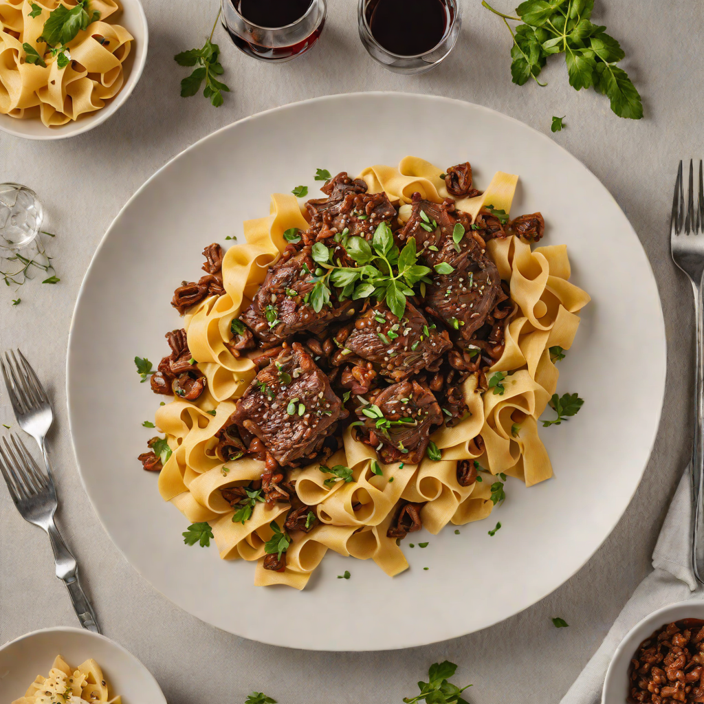 Red Wine-Braised Short Rib Ragù with Pappardelle