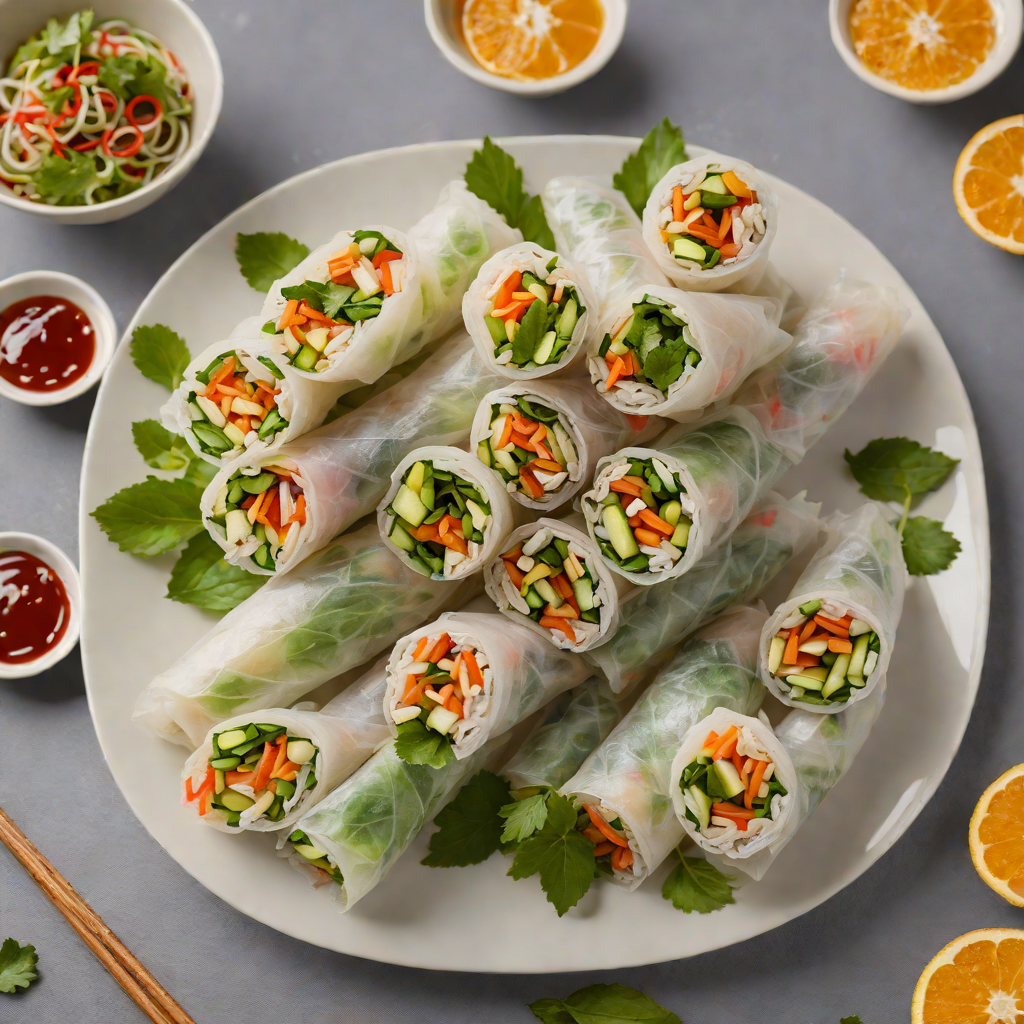 Hidden Citrus-Infused Vietnamese Rice Paper Rolls