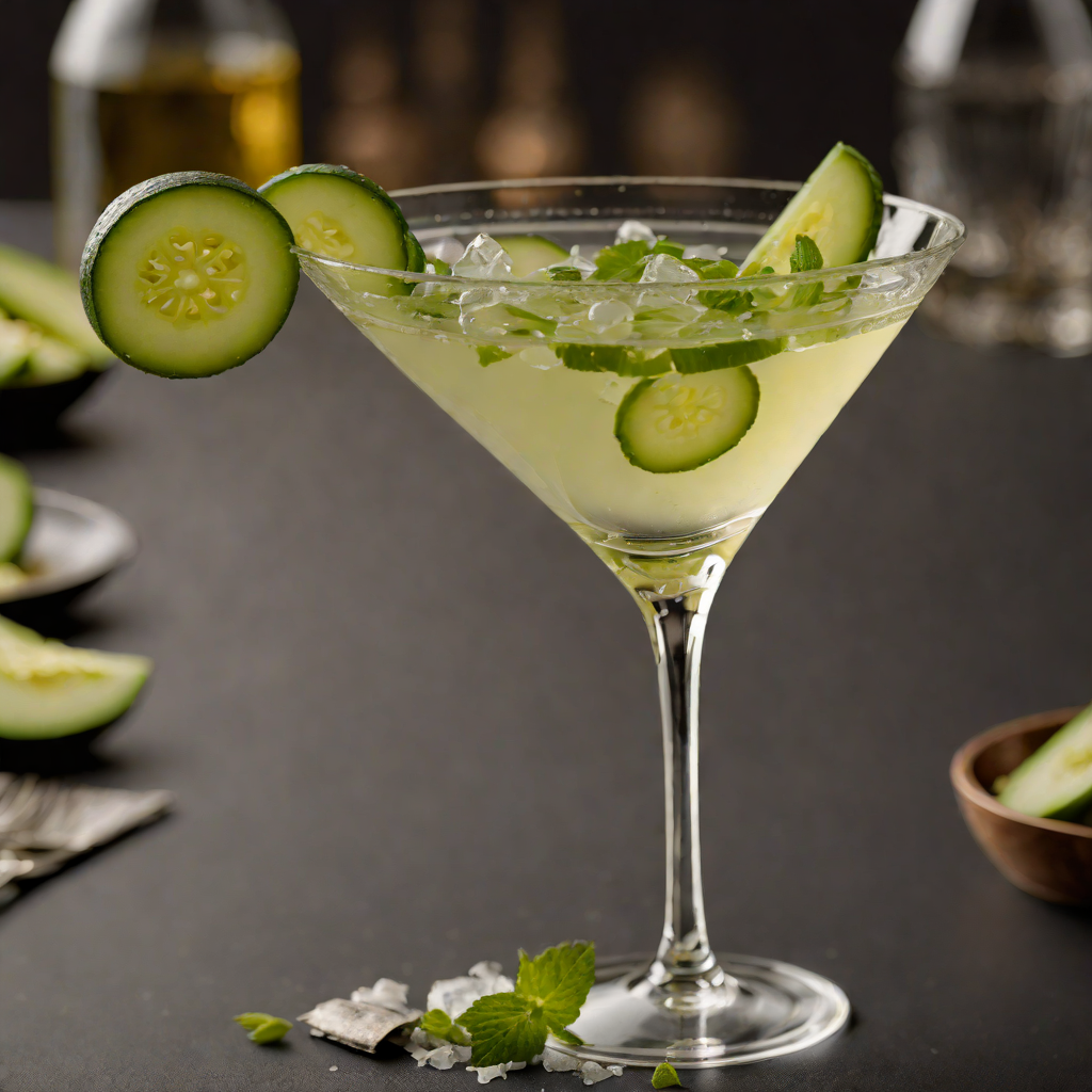 Cucumber-Cardamom Vodka Martini