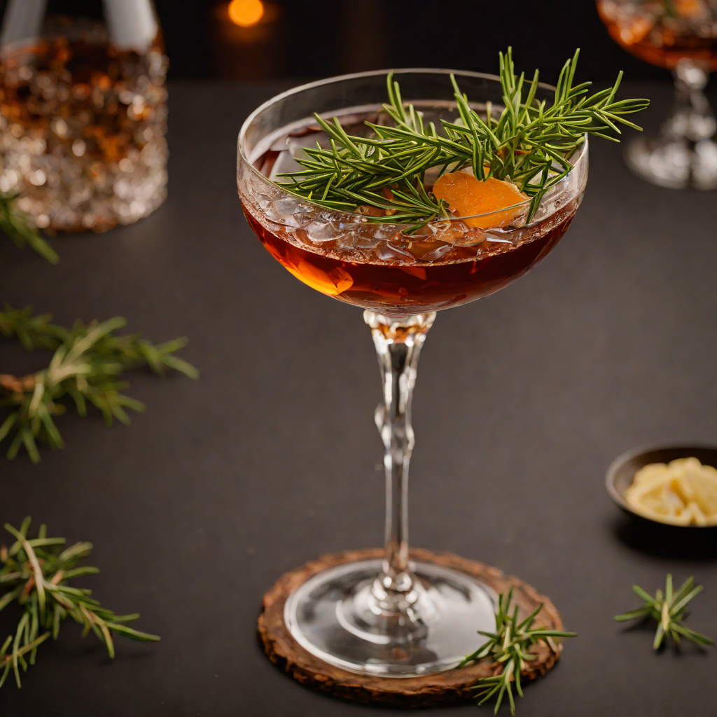 Smoked Rosemary Rye Manhattan