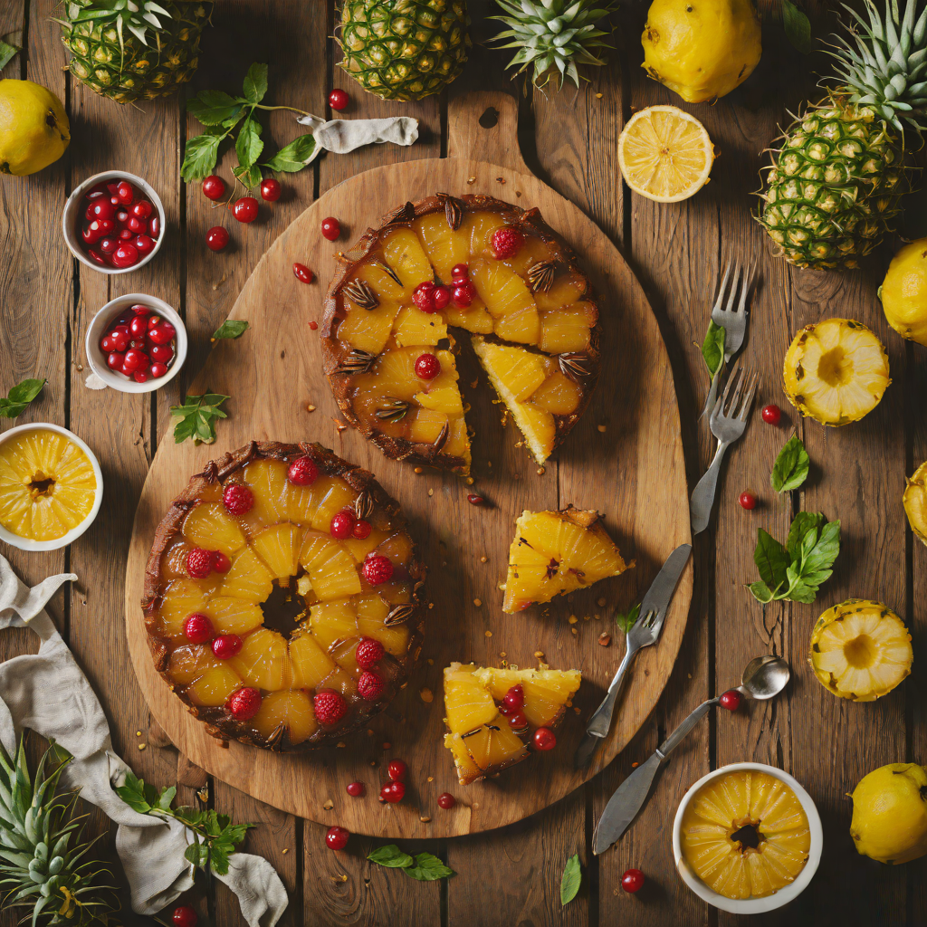 Gold Rum-Spiced Pineapple Upside-Down Cake