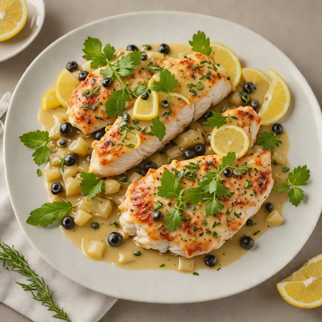 Herbed Italian Chicken Piccata with Lemon-Caper Sauce