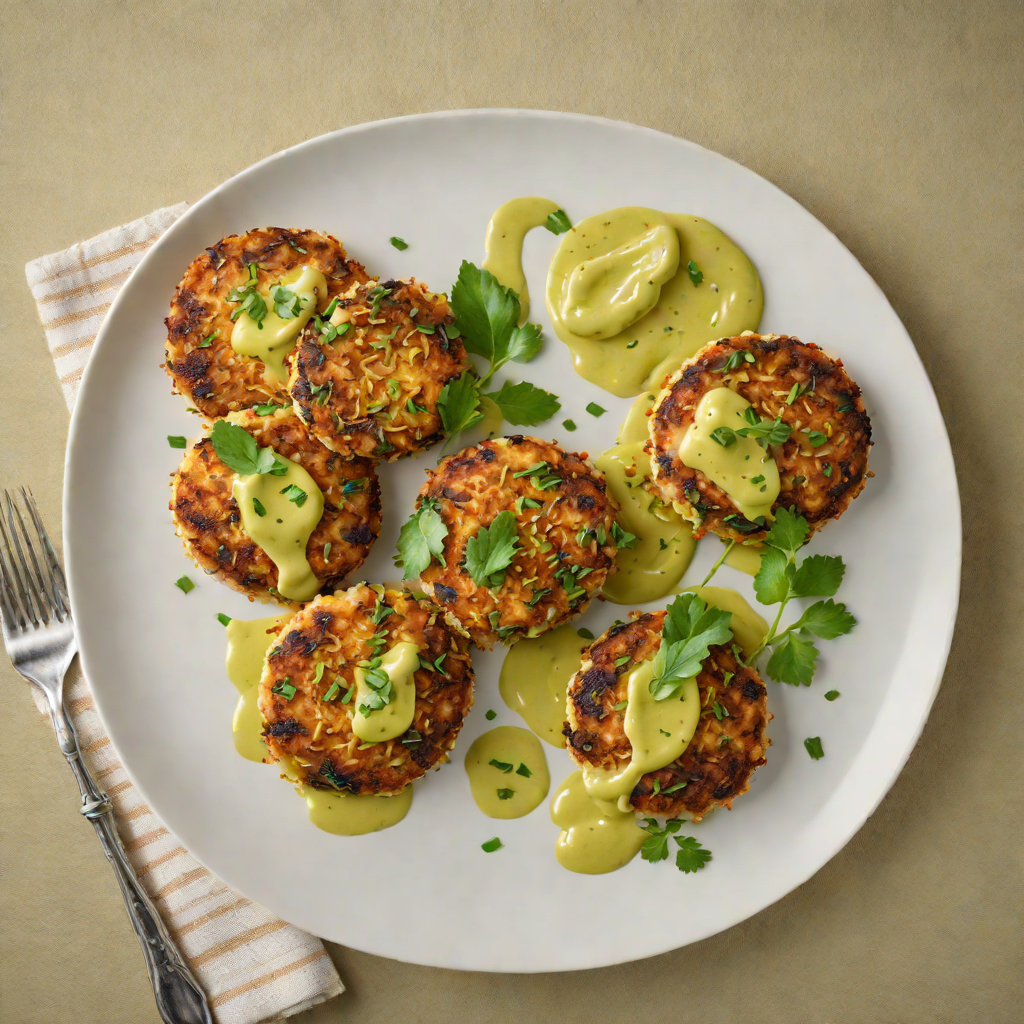 Pan-Fried Quinoa and Potato Cakes with Aji Verde Sauce