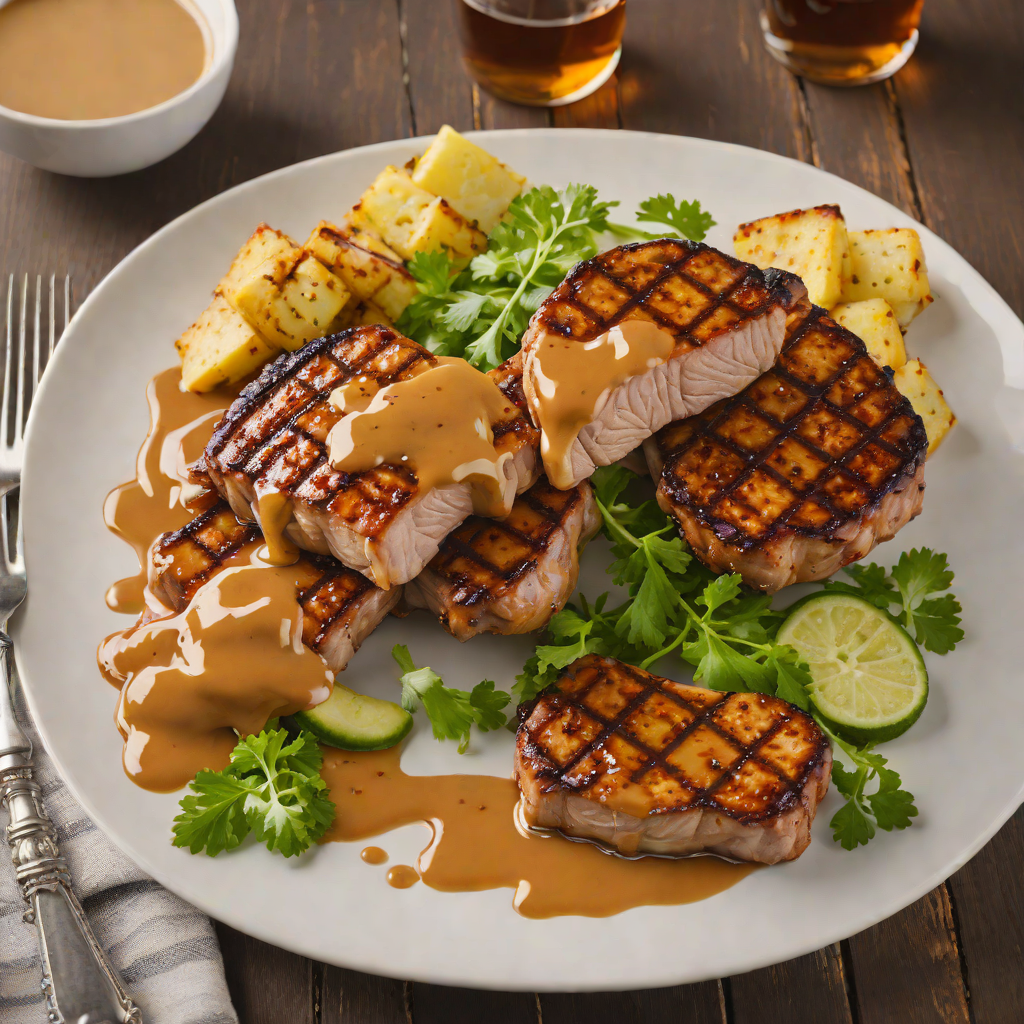 Whiskey-Glazed Grilled Pork Chops with Texas Honey Mustard