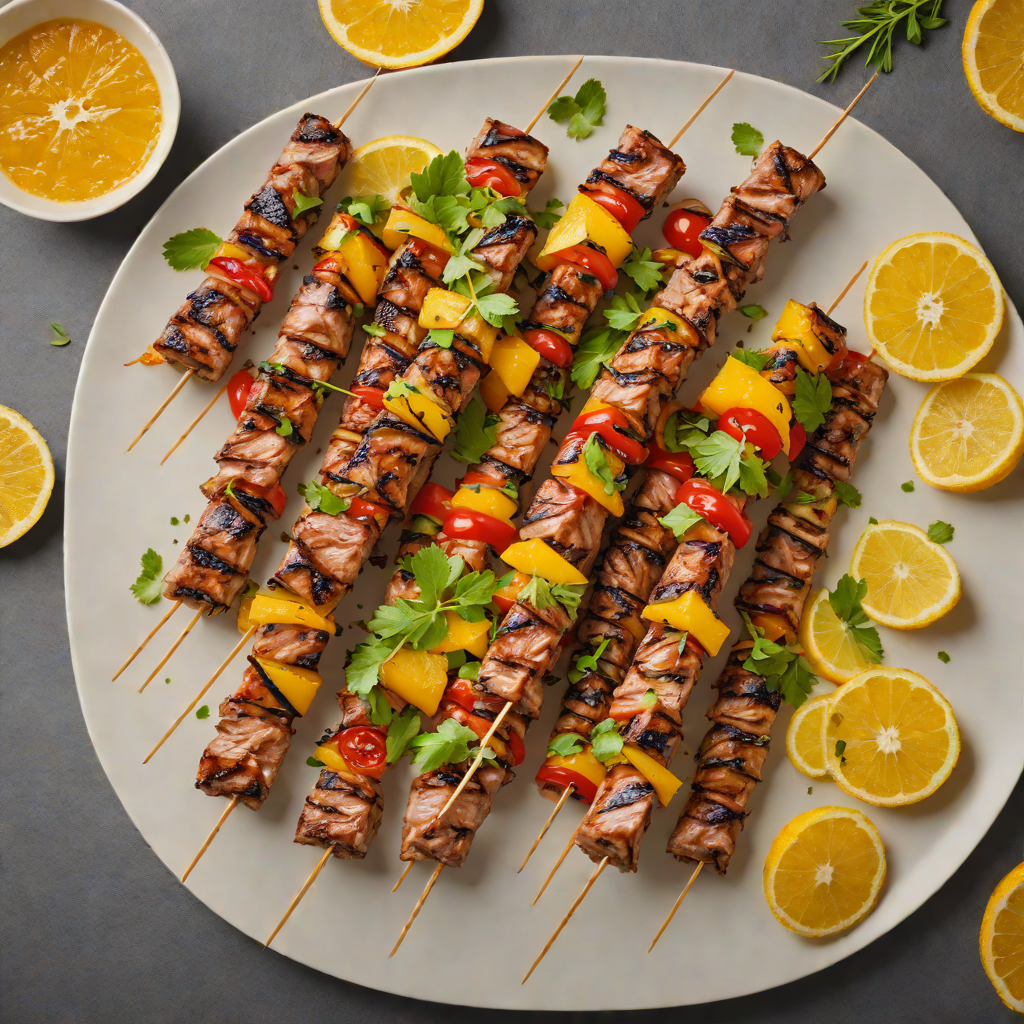 Grilled Citrus-Marinated Pork Skewers with Regional Spice Blend