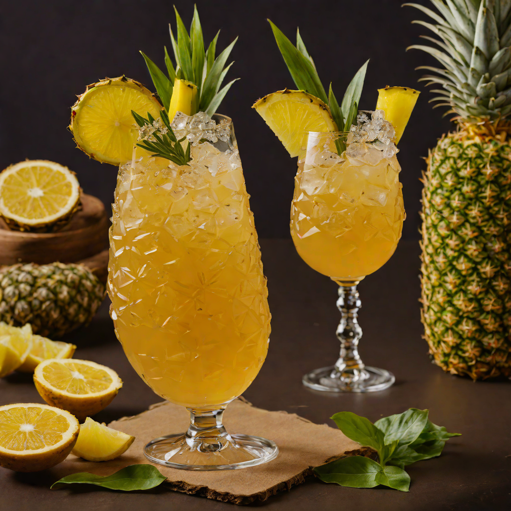Tiki-Inspired Pineapple Rum Cocktail with Citrus and Ginger