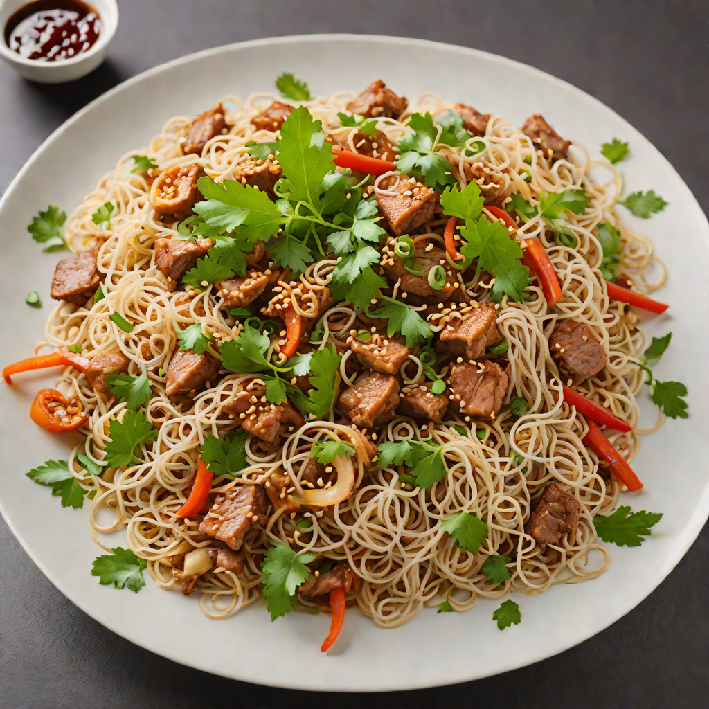 Stir-Fried Glass Noodles with Pork and Burmese Aromatics