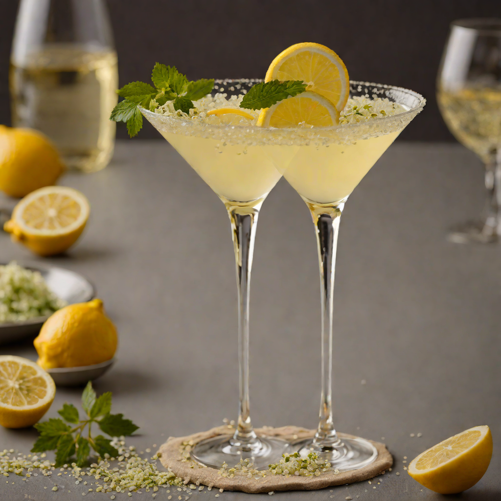Sparkling Elderflower Lemonade Martini