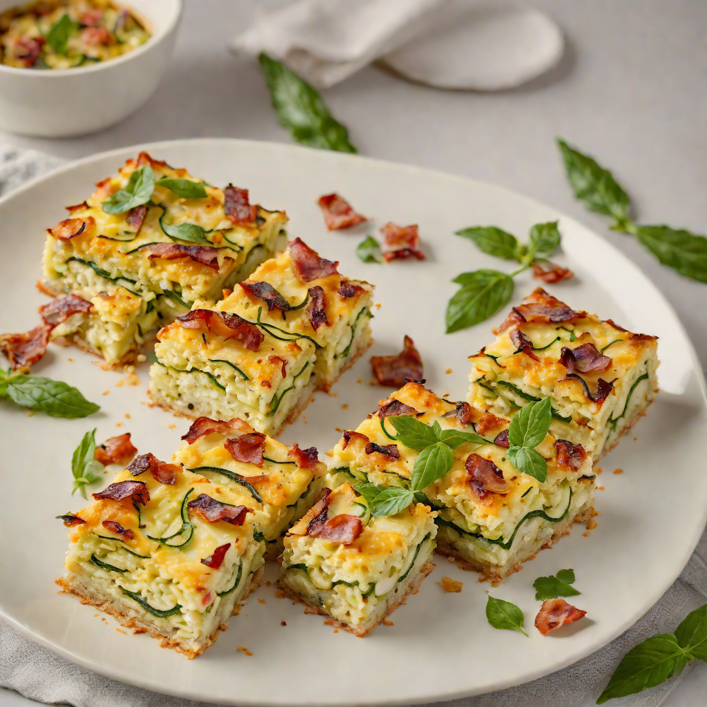 Oven-Baked Zucchini and Bacon Slice