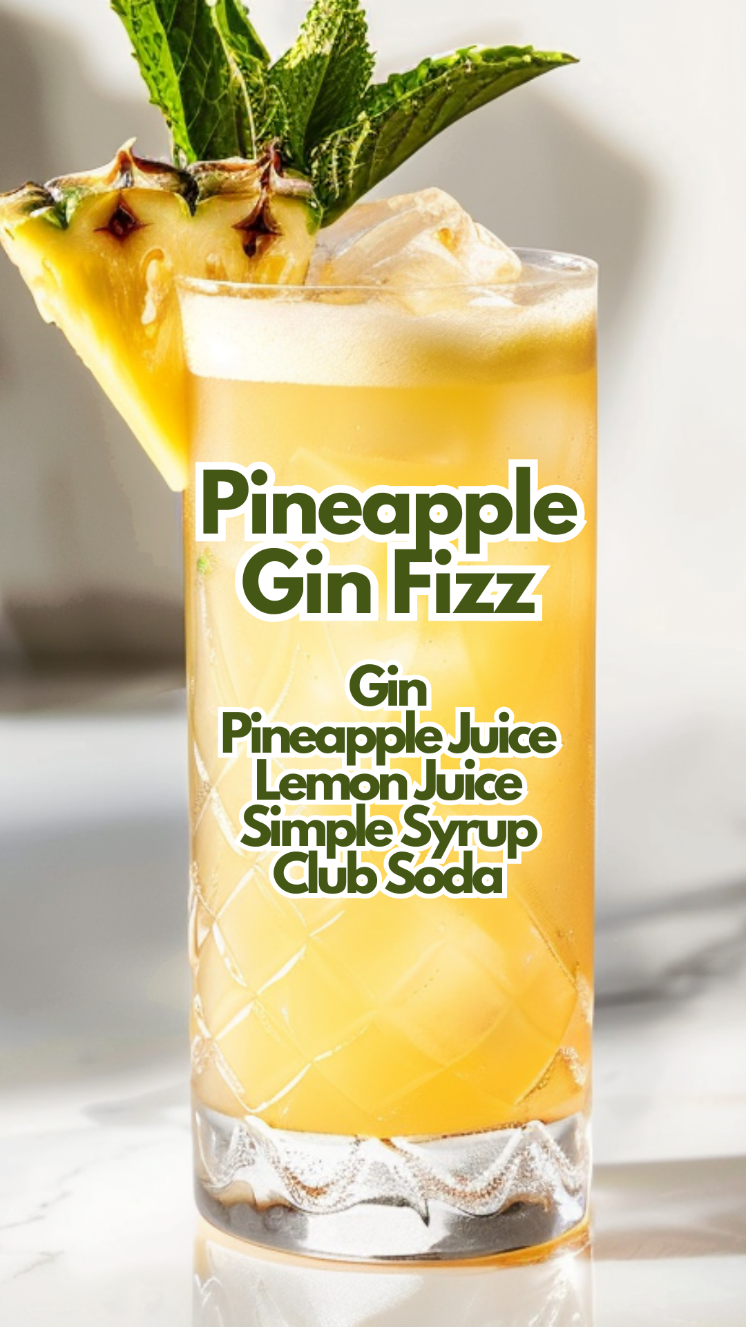 Pineapple-Ginger Gin Fizz