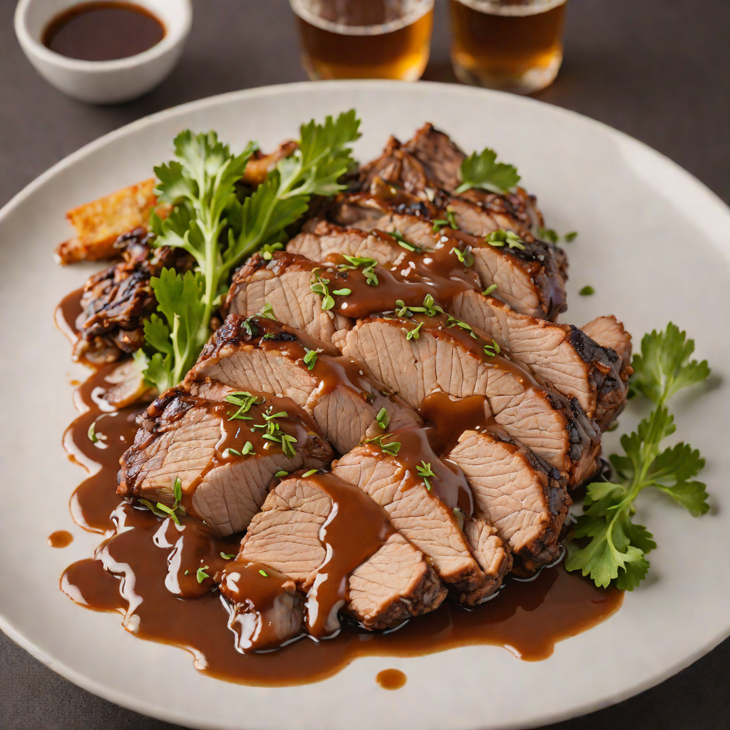 Craft Beer-Braised Pork Shoulder with Maple Glaze