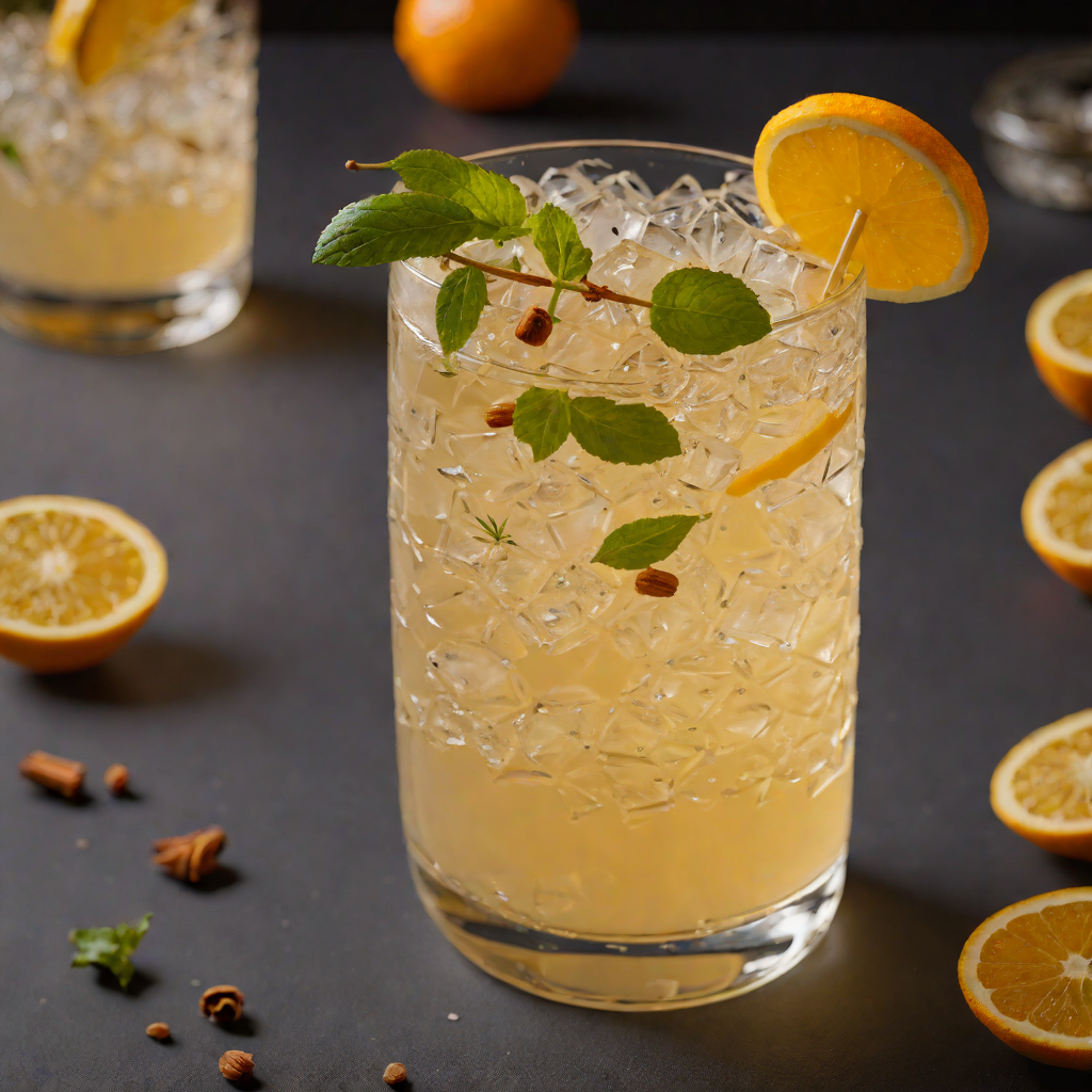Citrus-Spiced Gin Fizz with Honey Syrup