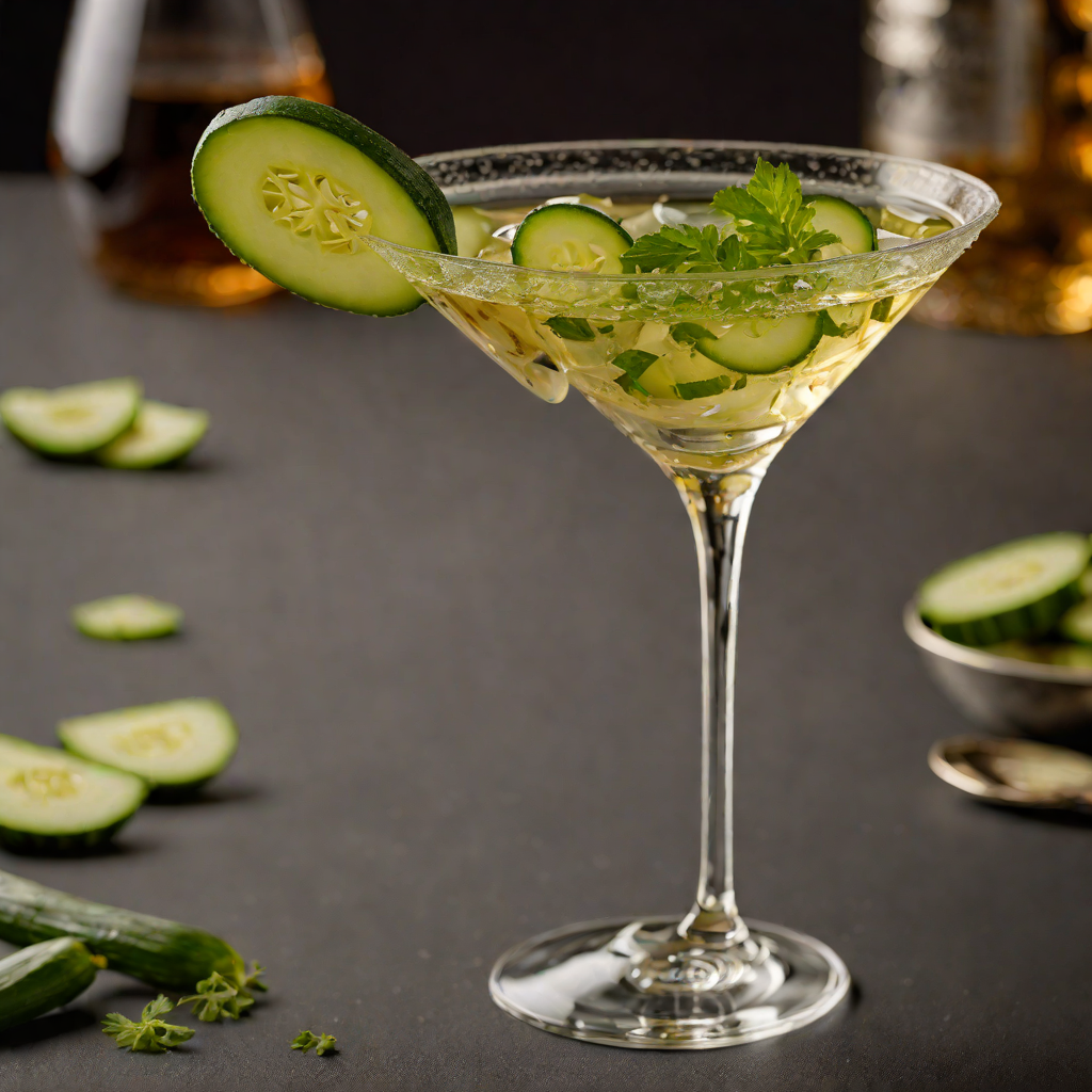 Herbal Vermouth and Cucumber Martini