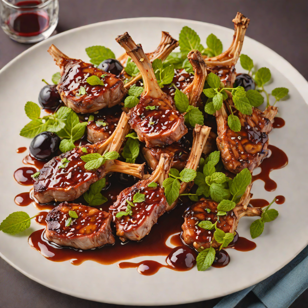 Seared Lamb Cutlets with Mint and Davidson's Plum Glaze