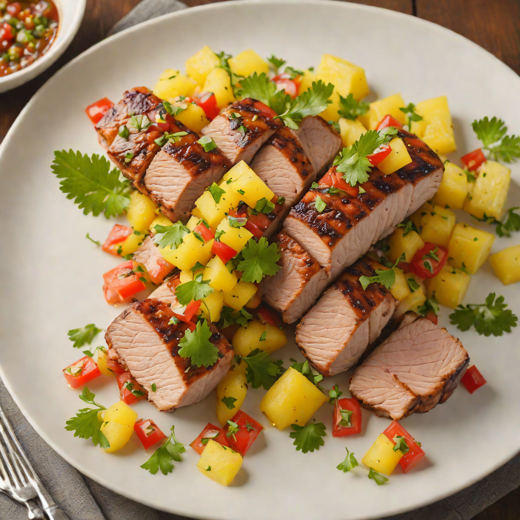 Rum-Glazed Pork Tenderloin with Pineapple Salsa