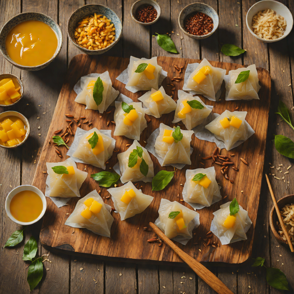 Sweet and Savory Mango Sticky Rice Dumplings
