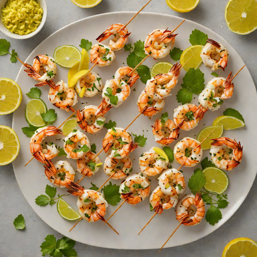 White Rum Citrus-Grilled Shrimp Skewers