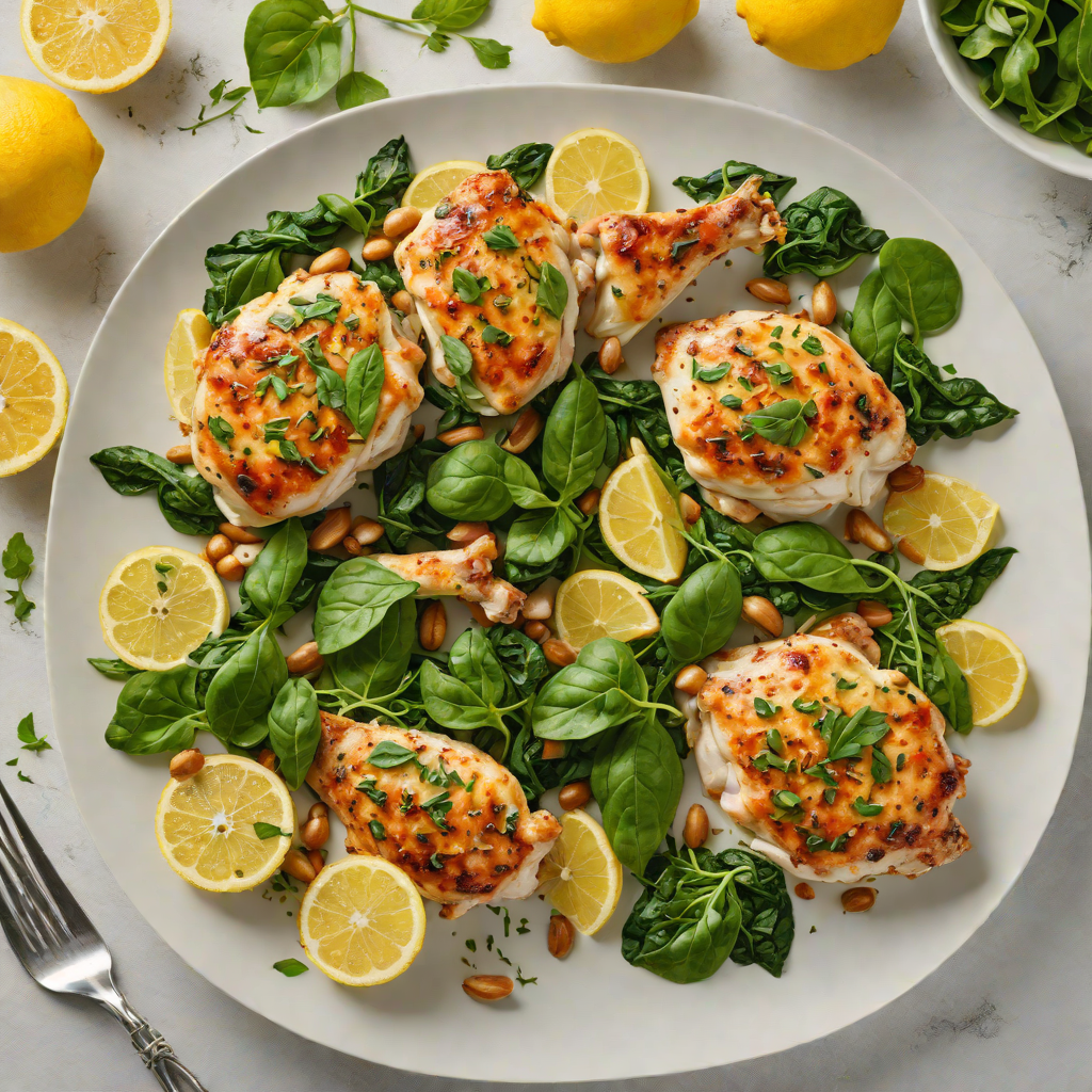 One-Pan Lemon Garlic Chicken with Spinach