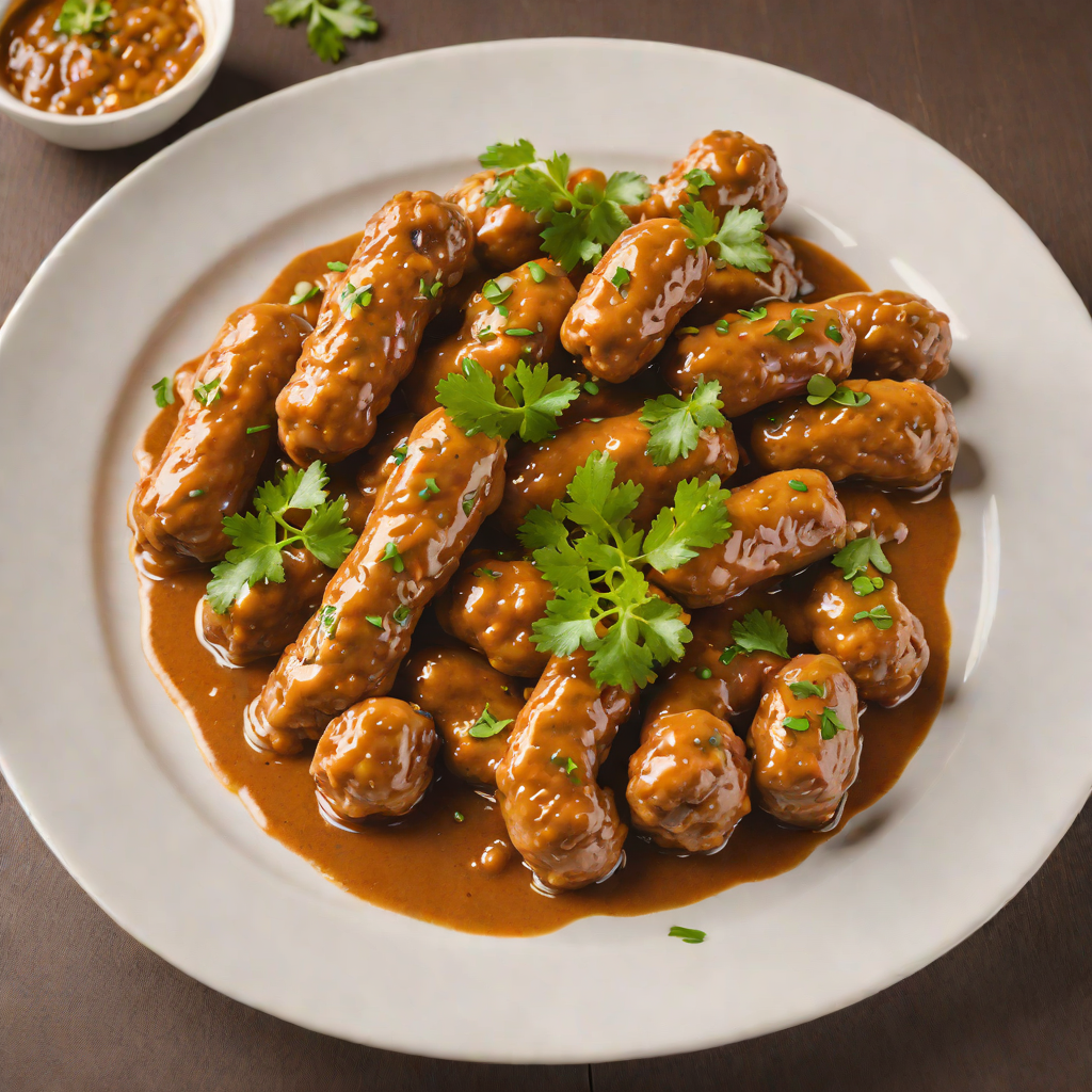 Traditional Australian Curried Sausages with Onion Gravy