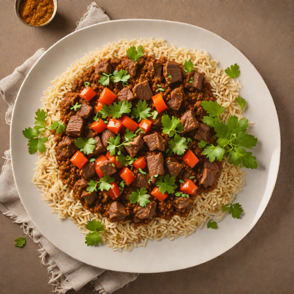 Stewed Berbere-Spiced Beef with Injera