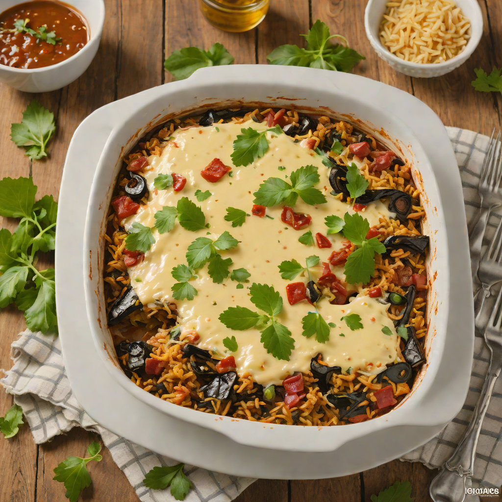 Baked Poblano Casserole with Monterey Jack and Chorizo