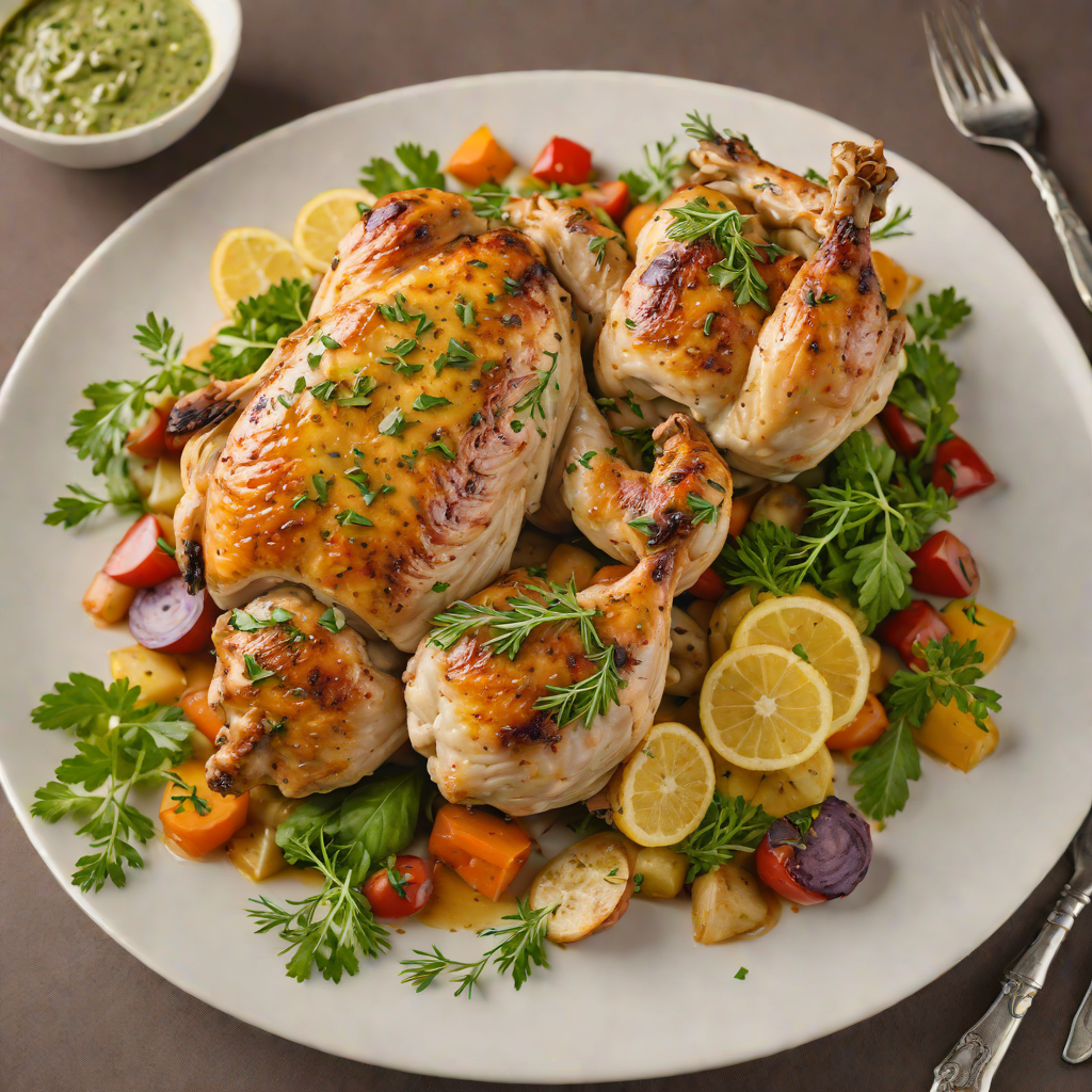 Pan-Roasted Chicken with Regional Colorado Herb Sauce