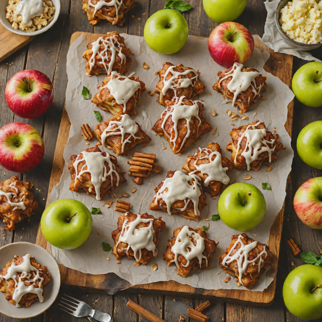 Sheet Pan Apple Fritters with Cinnamon Sugar Glaze