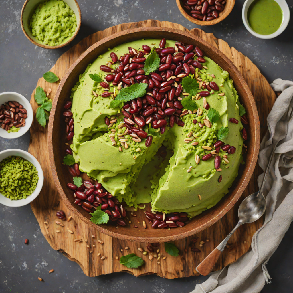 No-Bake Matcha Bingsu with Sweetened Red Beans
