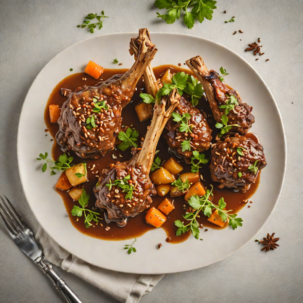 Slow-Braised Lamb Shanks with Clove and Oregano