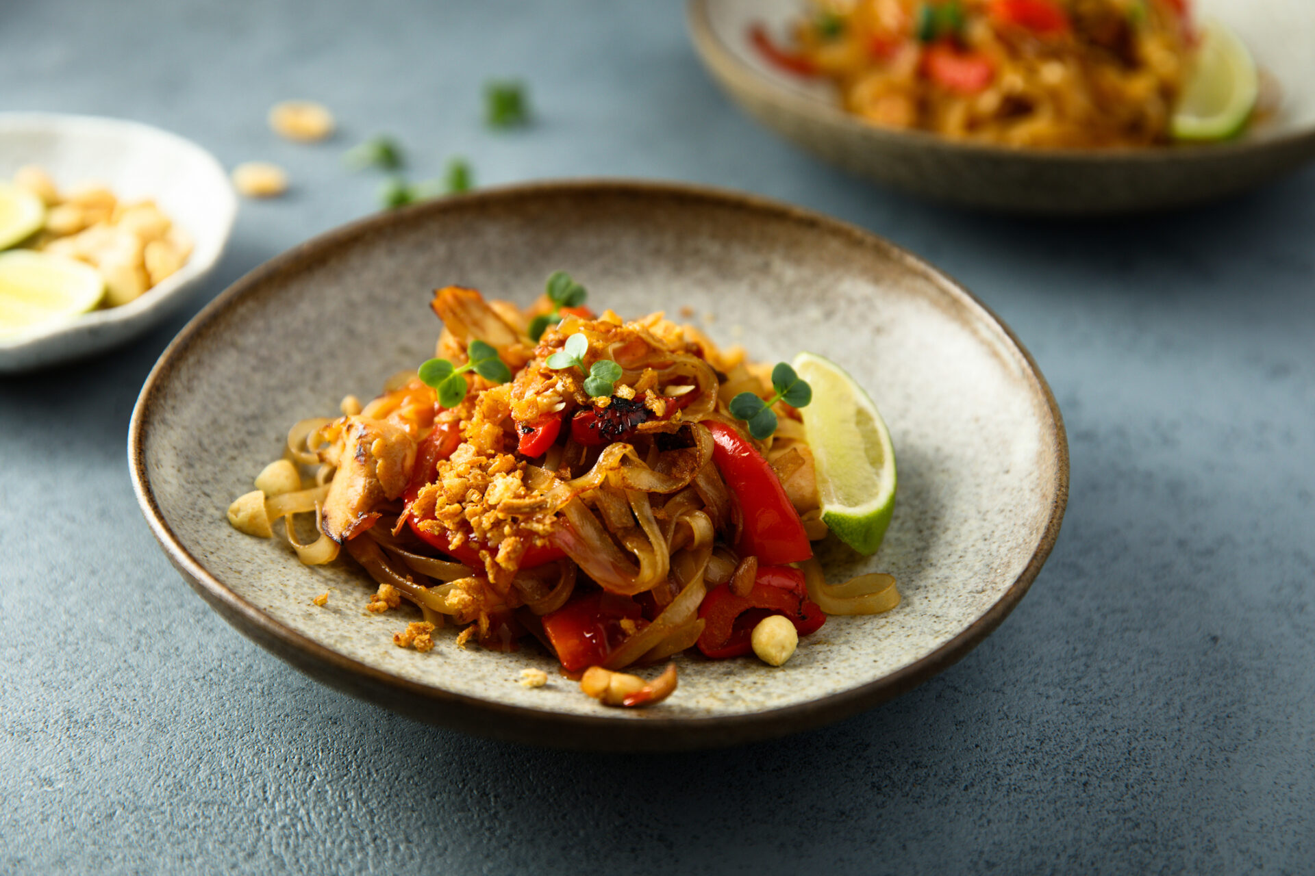 5-Minute Spicy Peanut Noodles with Crispy Tofu