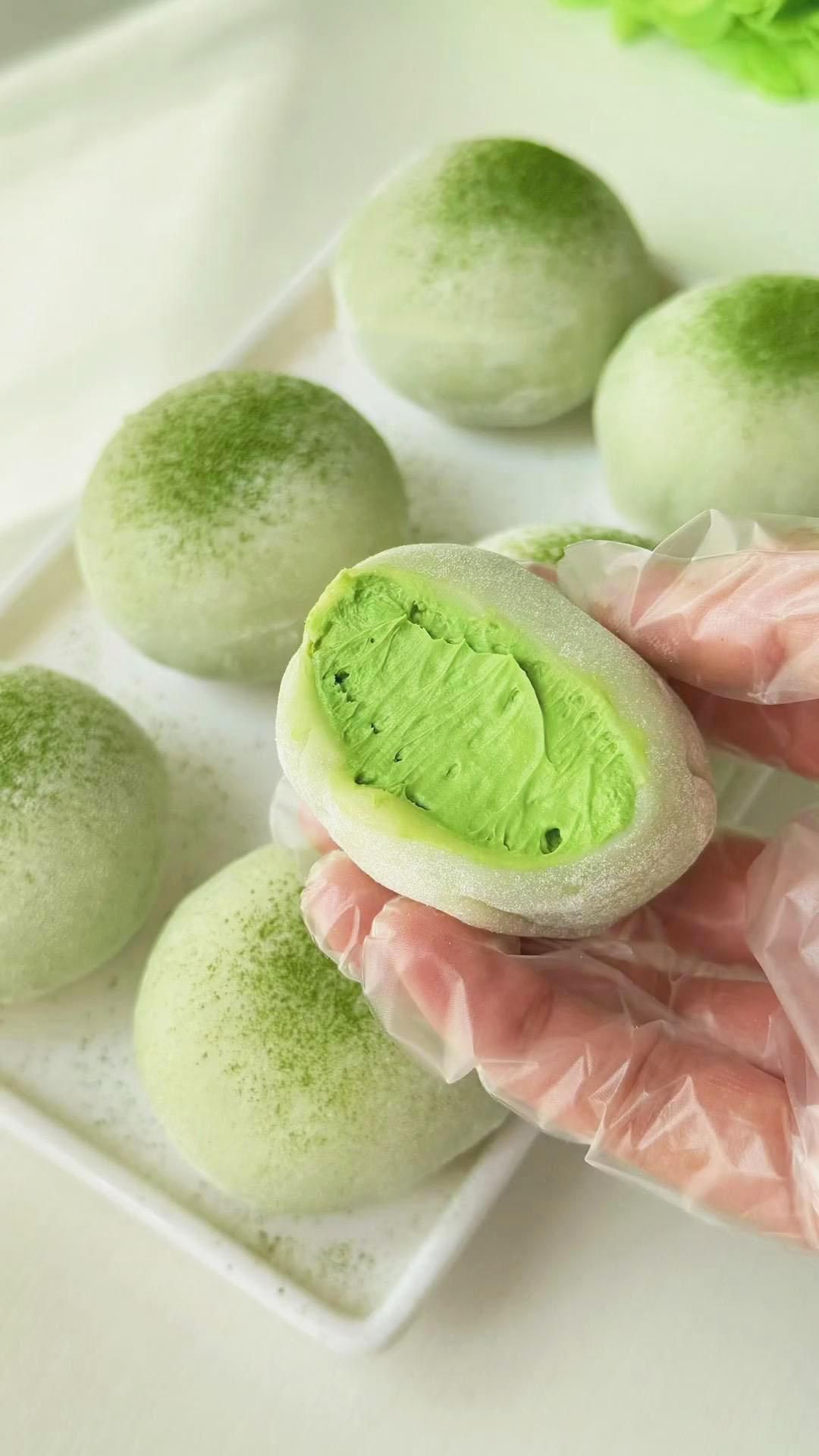 No-Bake Matcha Mochi Bingsu with Sweet Red Bean
