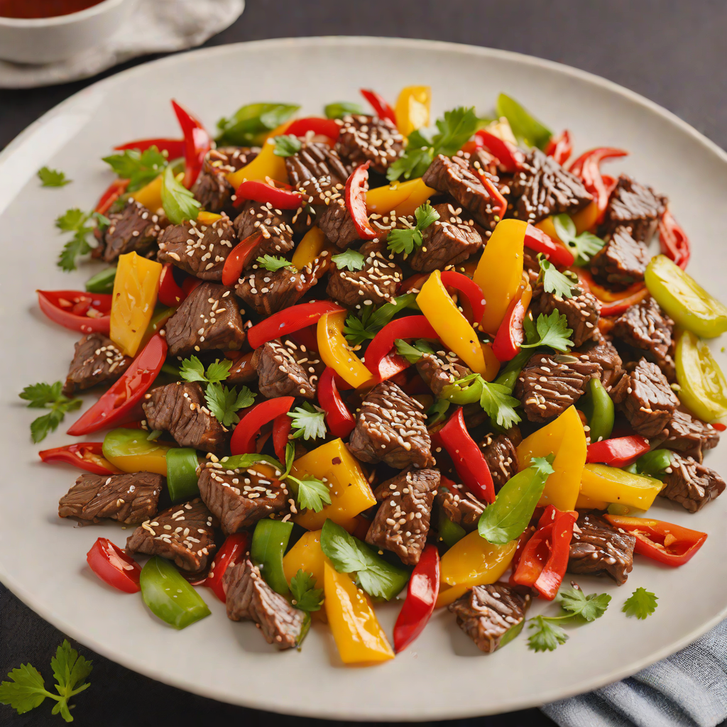 Beef Stir-Fry with Garlic Soy Sauce and Bell Peppers