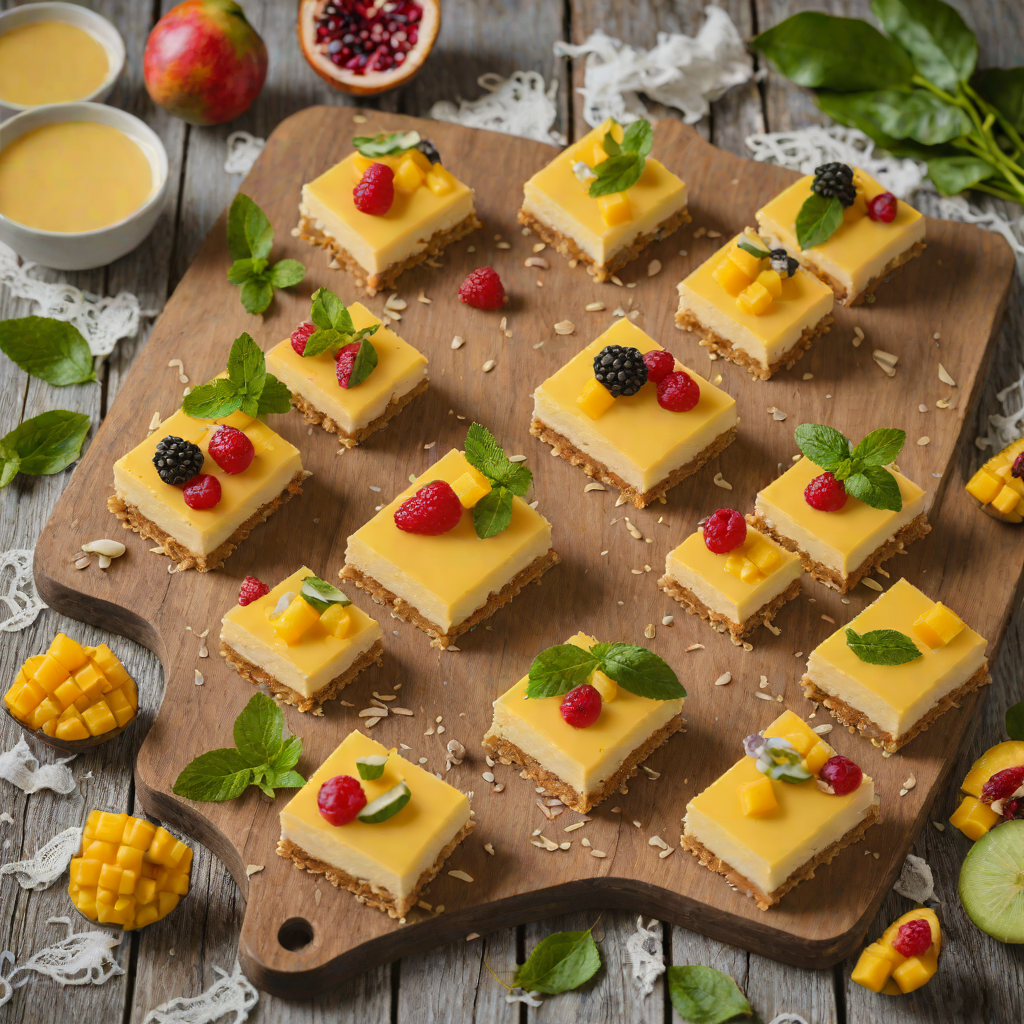 No-Bake Tropical Mango Cheesecake Bars