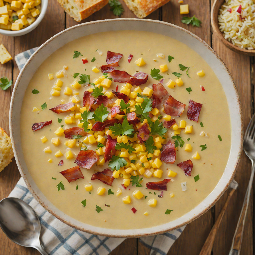 Creamy Corn Chowder with Bacon and Potatoes