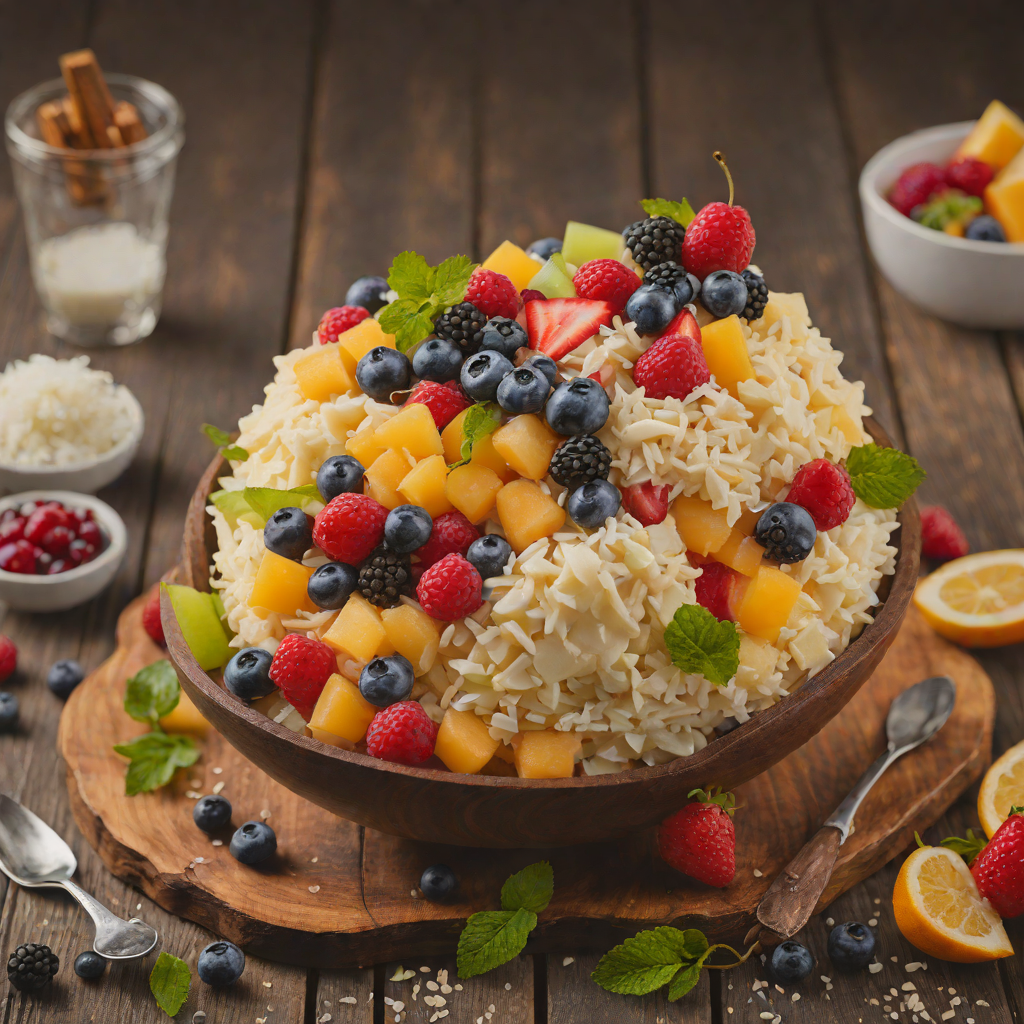 Bingsu-Inspired Shaved Ice with Sweetened Condensed Milk and Fresh Fruit