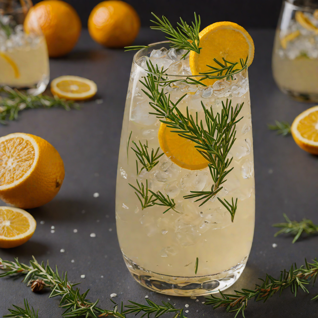 Citrus-Spiced Gin Fizz with Rosemary