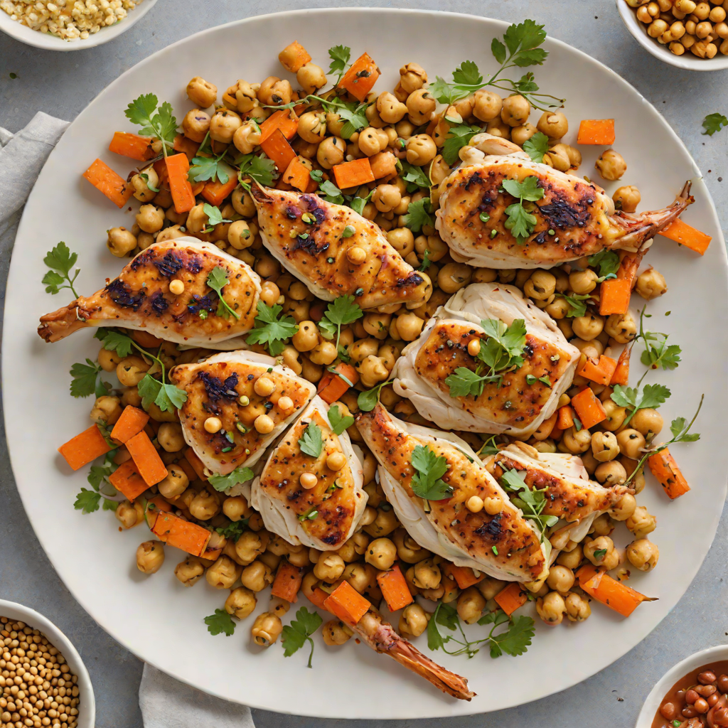Sheet Pan Moroccan-Spiced Chicken with Chickpeas and Roasted Carrots