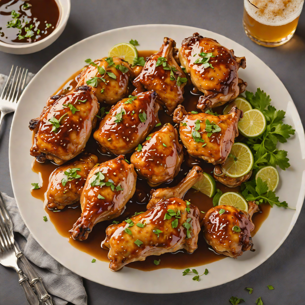 Hopped Honey Beer Glazed Chicken Thighs