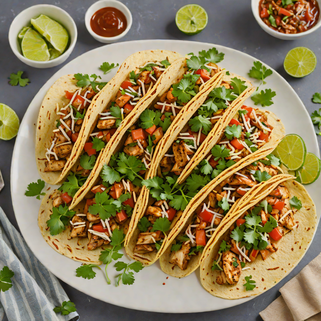 Chipotle-Garlic Marinated Grilled Chicken Tacos with Fresh Cilantro
