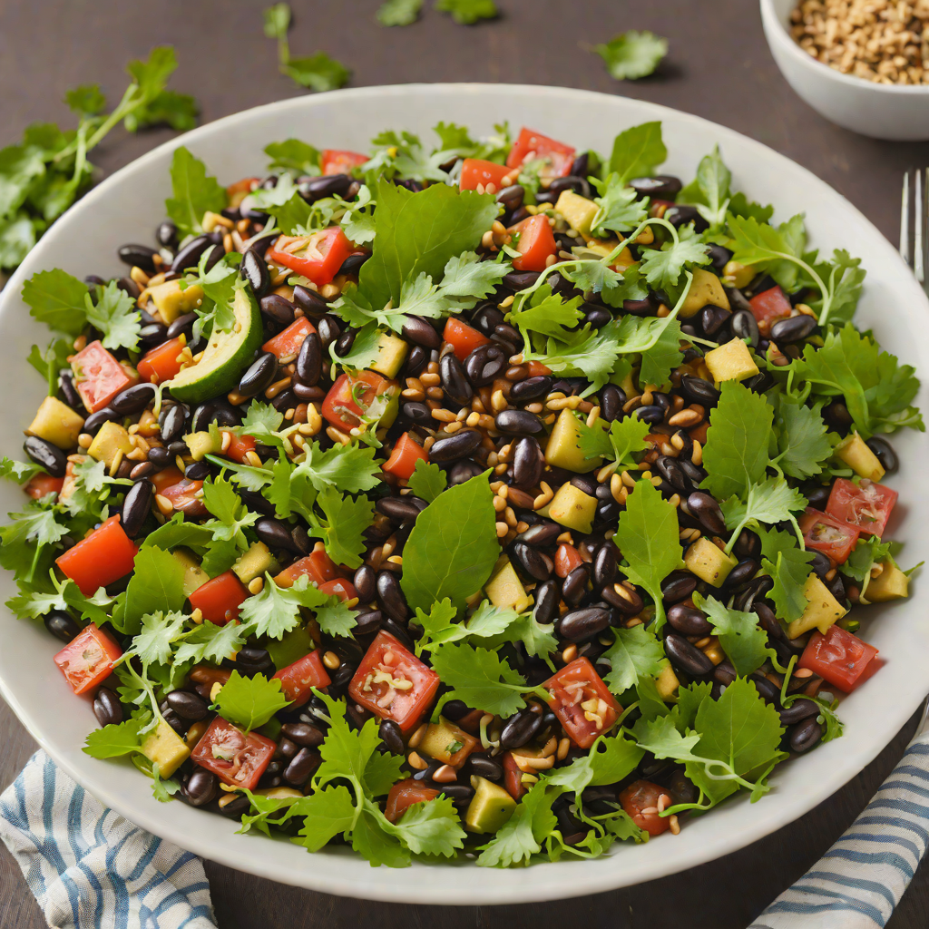 Simple Mexican Black Bean and Roasted Poblano Salad